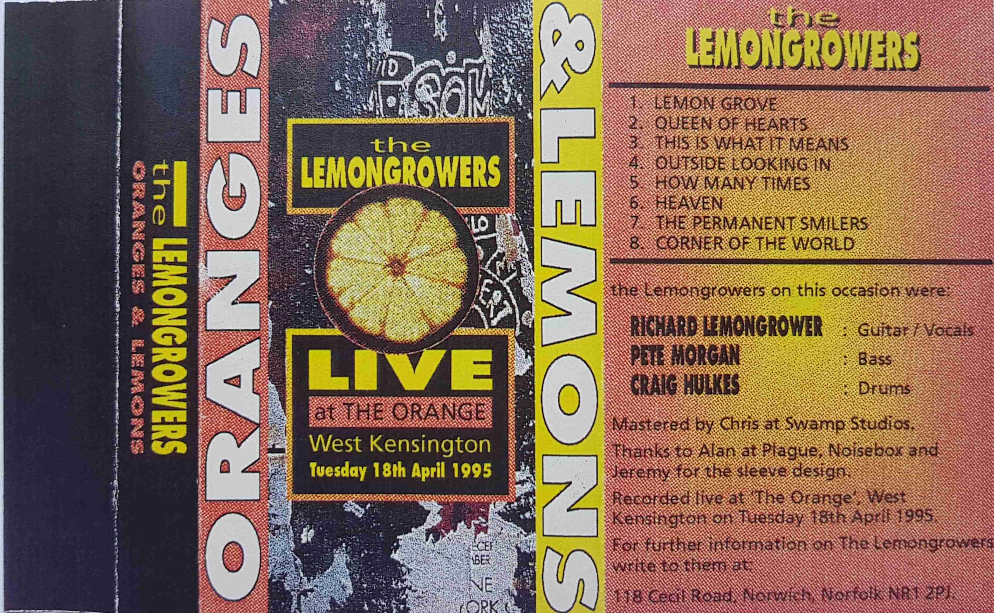 Picture of cassettes-LGOALT Oranges and lemons - Live (20 only) by artist The Lemon Growers 